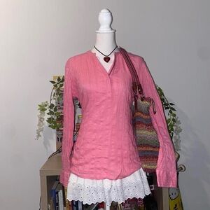 Tommy Hilfiger 2000s girl next door button up blouse